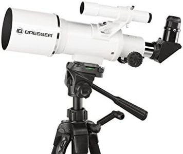 Bresser Classic 70/350 Refractor Telescope with Aluminium Mount and Smartphone Holder White