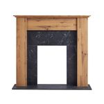 FlameKo 43’’ Mantel Surround for Verona Insert Suitable for all 16” Fireplace Inserts, Multiple Colours Available (Dark Bronx Oak and White)