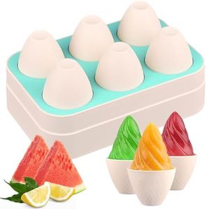WMKGG Popsicles Molds, 6 PCS 2oz Cone Shape Ice Pop Mold, Silicone Ice Cream Moulds, Easy Release, Mini Popsicle Mould(Green)