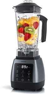 Arendo - Standmixer 2000 Watt mit Touchpanel - Hochleitungsmixer - 2L - 9 Geschwindigkeitsstufen – max. 24.000 U/min - Pulsfunktion – Timer – 5 Programme – Mixer mit Display – 6 Messer aus Edelstahl