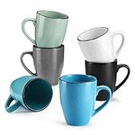 vancasso Moda Mugs Set of 6, 360ml Stoneware Coffee Cup and Mug, Microwave & Dishwasher Safe Tea Cups, Large Mugs for Hot Drinks, Multi-Colour