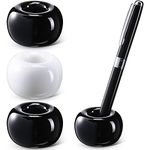 3 Pieces Ceramic Pen Stand Single Pen Holder Pen Display Stand for Desk Desktop, Toothbrush Holder Tooth Brush Stand for Bathroom Home