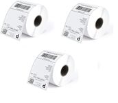 True-Ally 4x6 Thermal Transfer Chromo - 100x150 mm - 400 Labels/Roll - Perforated - (Ribbon Needed to Print) Blank Address Shipping Compatible with TSC, Zebra (Pack of 3)