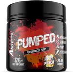 Pumped 'Fruit Punch' Pump Pre Workout by Freak Athletics - Non Stim Pre Workout Powder Stimulant & Caffeine Free Pre Workout