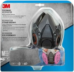 3M Half Facepiece Reusable Respirator All-in-One Kit, Mold and Lead Paint Removal, M (1 Mask, 1-pair Filters)