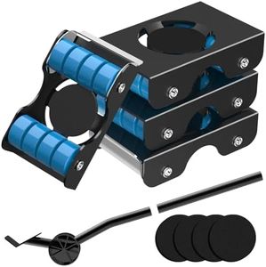 New Upgrade Furniture Sliders, Furniture Lift Mover Tool Set - 4 Metal Slider with 8 Wheel Each for Easy Moving, Heavy Duty Appliance Roller Dolly for Couches, Sofas + More, Load Capacity Up to 750lbs