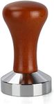 51mm Espresso Tamper-Premium Barista Coffee Tamper Coffee Tamper Classic Series Stainless Steel Espresso Tamper Coffee Press Tool Tamper Espresso Handle, 90x51mm, Solid wood, Stainless steel