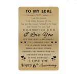 Happy 6th Anniversary Card - 6 Year Anniversary Card for Husband Wife - 6th Wedding Anniversary Card Gifts for Him Her Men Women