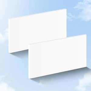 HDPE Plastic Sheet, HDPE Sheet 1/2" Thick, Size 6" x 12", High Density Polyethylene Solid Block for DIY Projects for Machining Home (White, 2 Pcs)