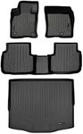 SMARTLINER All Weather Customer Fit Floor Mats 2 Rows and Cargo Behind 2nd Row Set Black Compatible with 2020-2023 Compatible with Ford Escape