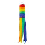 In the Breeze 5035 Rainbow Windsock Colorful Hanging Décor, 18-Inches, Rainbow Column-18 Inch