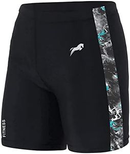 JUST RIDER Compression Shorts Tights Skins for Gym, Swimming Trunk for Men & Women (M, Blue)