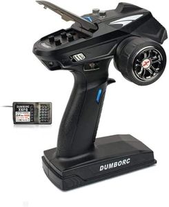 AWKAQUN Trasmettitore RC X6 2,4 Ghz 6 canali con X6FG Giroscopio ricevitore Allarme di bassa potenza e protezioni fuori controllo Telecomando per auto/barca/serbatoio Modalità mista Telecomando