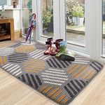 Color&Geometry Doormat, Indoor Outdoor 24"x36" Waterproof, Non Slip Washable Quickly Absorb Moisture and Resist Dirt Rugs