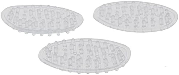 InterDesign Soap Savers Soap Dish, Plastic Oval Soap Holder, Set of 3 Sponge Holders and Soap Trays, Clear