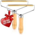 Portable Lint Remover, Pet Hair Remover, Clothes Fuzz Shaver - Reusable Remover Brush Tool for Clothes, Carpet, Couch, Blanket, Rugs, Car Seats and More - 2 Piece Pack (2)