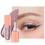 Oulac Liquid Glitter Eyeshadow - Metallic Pink Eyeshadow with Silver Sheen, Shimmer Eyeshadow & Liquid Eyeliner, Blendable Sparkly Eye Make-up, Crease Resistant, Vegan, 5.4g, Strength of Love (02)