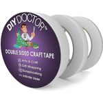 DIY Doctor Double Sided Tape Craft - 3 Clear Rolls 28m Long (1x6.3mm, 1x12.6mm & 1x24.5mm Width) Double Sided Adhesive Tape - Craft Tape - Double Sided Sticky Tape - Ideal for Scrapbooking Photo Album