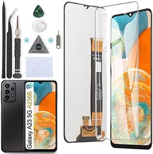 RongZy Écran de Rechange pour 6.6" Samsung Galaxy A23 5G SM-A236B Écran LCD + Vitre Numériseur Tactile Capteur Assemblé Remplacement pour Galaxy A23 5G(Noir)