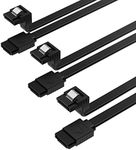 SABRENT SATA III (6 Gbit/s) Right Angle Data Cable with Locking Latch for HDD/SSD/CD and DVD drives (3 Pack - 20-Inch) in Black (CB-SRK3)