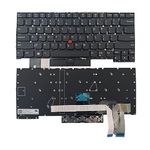 Laptop Replacement US Layout Keyboard for Lenovo Thinkpad T490s T495s SN20R66042 02HM208 02HM280 Black