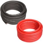 TOPSTRONGGEAR 4 Gauge 25ft Black and 25ft Red Power/Ground Wire True 4 AWG Power Wire-True Spec and Soft Touch Cable (Black&Red)