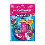 Cello ColourUp Celebration Kit | Colouring Kit includes includes Crayons, Sketch Pens, Coloured Pens & Activity Book | Ideal for Kids Gifting