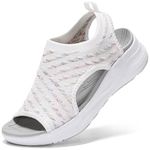 Sandals for Women Orthopedic Sandals with Arch Support Summer Sandals Ladies Wedge Sandals Walking Sandals Gradation Platform Sandals Casual Beach Sandals Comfy Washable Slingback Slide Sport Sandals