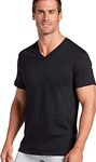 Jockey Men's Undershirt Tall Man Classic V-Neck - 2 Pack, Black, L