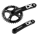 ZTZ Mountain Bike 170mm Crankset with 104 BCD 32/34/36/38T Chainring, Aluminum Alloy MTB Crank Narrow Wide CNC Round Chainring Bolts Fit for Mountain Bike, Road Bike Crank