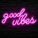 Olekki Pink Good Vibes Neon Sign - 