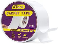 ATack Carpet Tape for Area Rugs and Carpets, Removable, 3 Inches x 20 Yards, Ideal for Stair Treads, Rugs, Carpets Over Carpets or Delicate Hardwood Floors