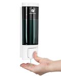 Single 200ML Soap Dispenser Bathroom Wall Mounted Shower Gel Shampoo and Conditioner Dispenser Kitchen Dish Detergent Container Hand Body Wash Liquid Soap Dispenser for Home Hotel Restaurant