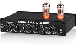 Douk Audio T8 PRO HiFi Vacuum Tube 7-Band EQ Preamp Equalizer, Balanced XLR Valve Pre-Amplifier for Home System