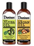 Dominaro 100 % Pure & Natural Jojoba Oil & Argan Oil (Combo Pack Of 2 Bottle ) 200 ml Hair Oil (200 ml)