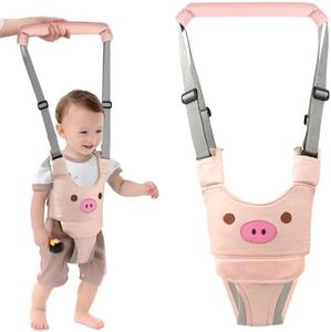 TOFFCAEA Baby Walking Harness, Handheld Baby Walking Helper, Walking Harness for Toddlers with Detachable Crotch (Pink Pig)