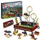 LEGO 76416 Harry Potter Quidditch Trunk, Play 3 Different Quidditch Games, Solo or 2-Player Game Set with Draco Malfoy, Cedric Diggory, Cho Chang Minifigures and Golden Snitch, Portable Travel Toy