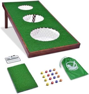 GoSports BattleChip PRO Golf Cornhole Game - Includes 4 ft x 2 ft Chipping Target, 16 Foam Balls, Hitting Mat, and Scorecard