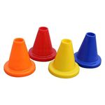 Ciko Rubber Batting Tee Area Marker Cricket Batting Cones Multi Random Color (4)