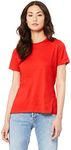 Bella+Canvas Womens Ring-Spun Crewneck Combed T-Shirt, Poppy, 3X-Large