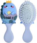 Tranquil Beauty Bristle Brush Hair for Kids, Toddler, Teens - Dinosaur HairBrush for Detangle, Smoothing, Straightening Knots for Curly, Wavy