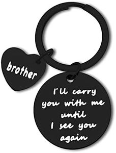Memorial Gift Brother Memorial Keychain In Memory of Brother Sympathy Gift Loss of Brother Gifts Memorial Brother Jewelry Loss of Brother Keychain Remembrance Sympathy Gifts Christmas Keyring Gift