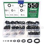 Keadic 550Pcs Spring Lock Washer Assortment Kit Black Zinc Plated Alloy Steel, 9 Sizes - M2 M2.5 M3 M4 M5 M6 M8 M10 M12