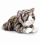 Keel Toys 30cm Laying Cat (Jade Grey)