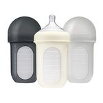 Boon NURSH Silicone Pouch Bottle 8oz 3pk - Gray Multi