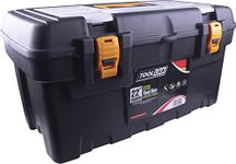 Eco Master Series tool boxes with removable tote tray and organiser compartments built into the lid. With sturdy plastic catches and carrying handle (22 Inch)