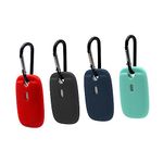 Mikikit Pack of 4 Tracker Case Mini Tracker Device Silicone Case Smart Car Key Tile Pro Cover Key Holder for Keychain Keyblade Key Fob Silica Gel, Assorted colours, 6.3X3.8CM