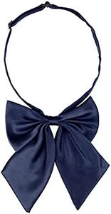 uxcell Nœud papillon de couleur unie avec nœud papillon pour femme Bleu marine Taille unique
