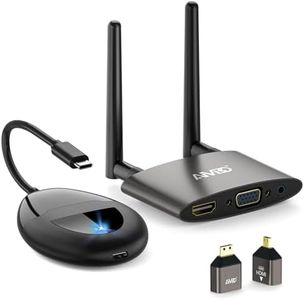 Wireless HDMI 4K Decode, AIMIBO USB C & HDMI Transmitter and Receiver 5G/1080P HD Wireless Extender with VGA Streaming Video/Audio from Laptop, TV Box, Camera, Phone, Tablet Cast to TV, Projector, 50M