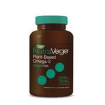 Nature's Way NutraVege Plant-Based Omega-3 VeggieGels – Vegan-Friendly Omega-3 Supplement with 300mg DHA + 150mg EPA – Fresh Mint Flavour – Support Heart, Eyes and Brain Function in Adults, 30 Softgels